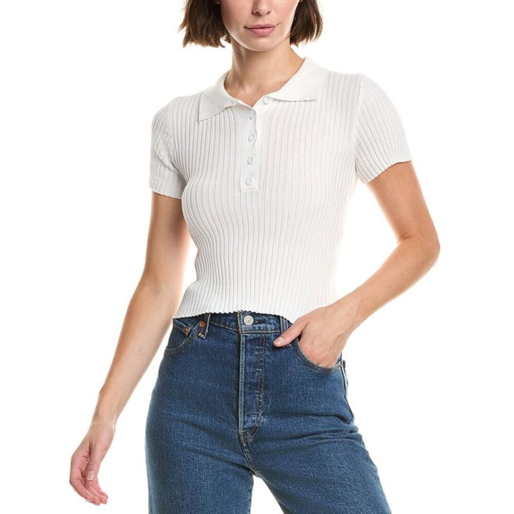 Serenette Womens  Polo Shirt, White